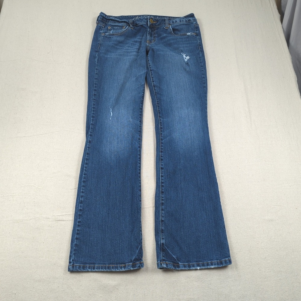 American Eagle Jeans Womens 10 Blue Long Favorite Boyfriend Boot Cut Stretch